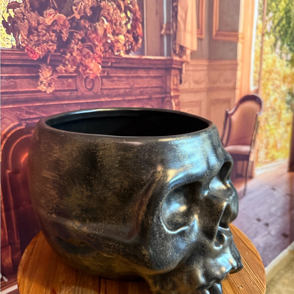 Williams Sonoma Halloween Skull Punch Bowl Retired Rare Party Spooky NWT - Picture 4 of 13
